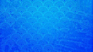 Oriental Blue Wave Pattern Wallpaper