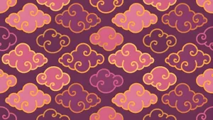 Oriental Cloud Pattern Design Wallpaper