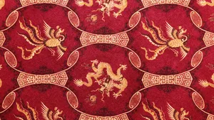 Oriental Dragon Pattern Wallpaper