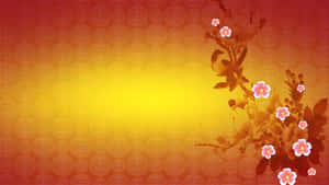 Oriental Floral Pattern Wallpaper