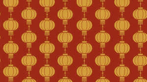 Oriental Lantern Pattern Wallpaper