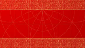 Oriental Red Pattern Design Wallpaper