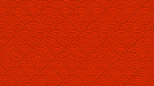 Oriental Red Wave Pattern Wallpaper