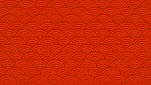Oriental Red Wave Pattern Wallpaper