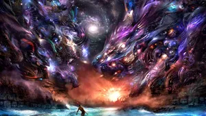 Original Abstract Painting In Shades Of Beige And Brown Wallpaper