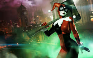 Original Harley Quinn With Mallet 3d Art Wallpaper