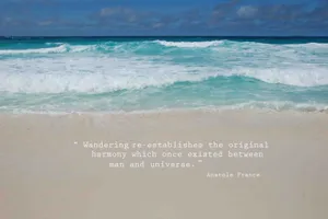 Original Harmony Beach Travel Quote Wallpaper