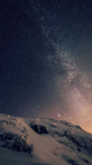 Original Iphone 5s Starry Sky Mountain Wallpaper