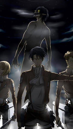 Original Levi Squad Attack On Titan Iphone Wallpaper