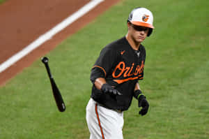 Orioles Player Ryan Mountcastle Walking Off Field Wallpaper