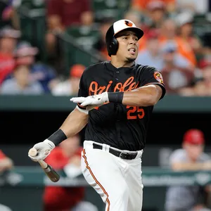 Orioles Player Swing Follow Through Wallpaper