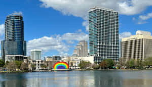 Orlando Lake Eola Park Skyline Wallpaper