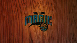 Orlando Magic Logo On Wood Wallpaper