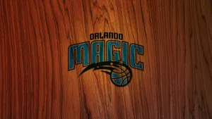 Orlando Magic Logo On Wood Wallpaper