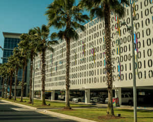 Orlando Parking Garage Artistic Facade Wallpaper