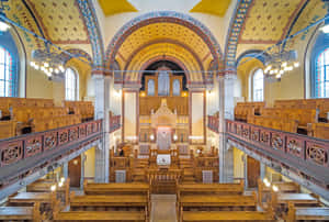 Ornate Church Interior La Chaux De Fonds Wallpaper