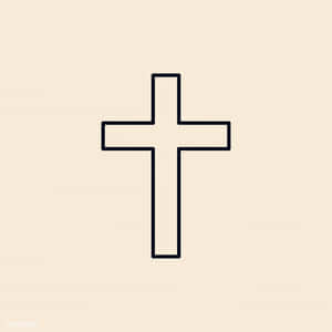 Ornate Cross With Aesthetic Design Wallpaper