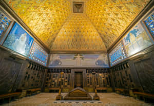 Ornate Memorial Hall Ceiling Wallpaper