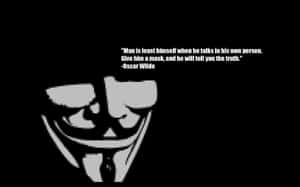 Oscar Wilde Truth Quote Vfor Vendetta Mask Wallpaper