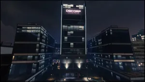 Oscorp Building Nighttime View Wallpaper