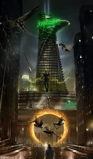 Oscorp Tower Showdown Wallpaper