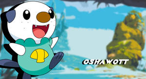 Oshawott At The Beach Wallpaper