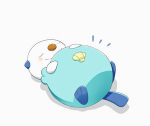 Oshawott Happily Sleeping Wallpaper