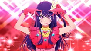 Oshi No Ko Stunning Idol Performance Wallpaper