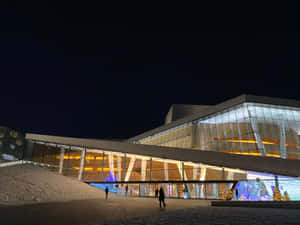 Oslo Opera House At Night Wallpaper