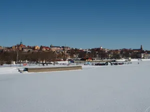 Ostersund Sweden Winter Landscape Wallpaper
