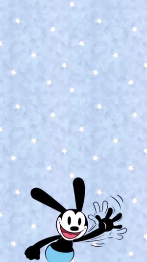 Oswaldthe Lucky Rabbit Waving Wallpaper