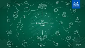 Our Interconnected Planet School Illustration Wallpaper