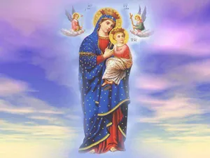 Our Lady Of Perpetual Help Devotional Image Wallpaper