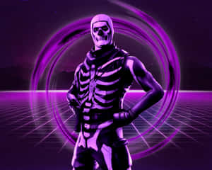 Out Of This World Fashion With The Purple Skull Trooper Wallpaper