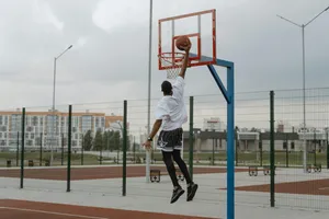 Outdoor Basketball Court Dunk Action.jpg Wallpaper