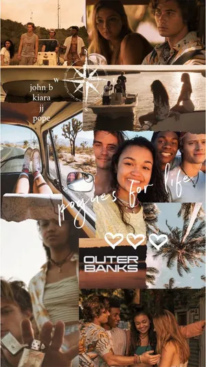 Outer Banks Cast Collage Wallpaper