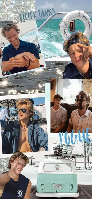 Outer Banks Cast Collagei Phone Wallpaper Wallpaper