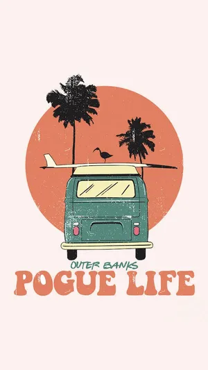 Outer Banks Pogue Life Van Illustration Wallpaper