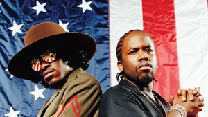 Outkast Big Boi Andrei 3000 American Flag Photoshoot Wallpaper