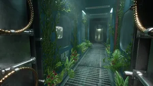 Outlast Trials Creepy Laboratory Corridor Wallpaper