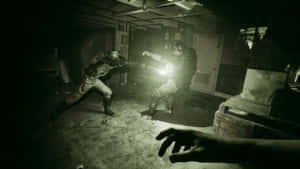 Outlast Trials Intense Horror Gameplay Wallpaper