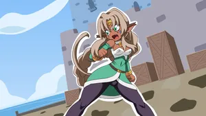 Outlaw_ Star_ Aisha_ Clanclan_ Action_ Pose Wallpaper