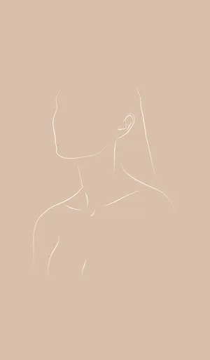 Outline Pink Art Minimal Wallpaper