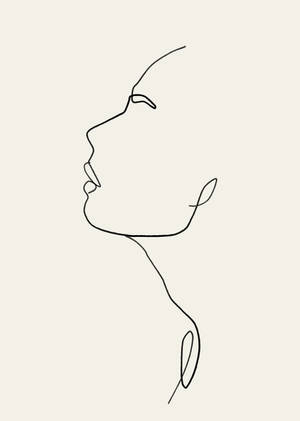 Outline Proud Lady Art Wallpaper