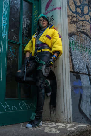 Outsmart Your Opponents With Killjoy In Valorant Wallpaper