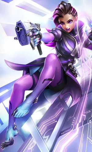 Outsmart Your Opponents With Sombra, The Expert Hacker Of Overwatch Wallpaper