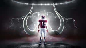 Outstanding Alabama Football Team Player Graphic Art Wallpaper