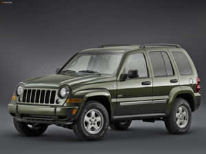 Outstanding Jeep Liberty On Scenic Mountain Trail Wallpaper