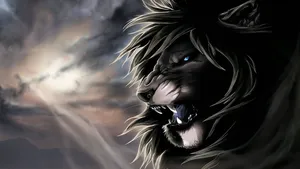 Overt Lion Art Wallpaper