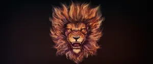 Overt Lion Head Wallpaper